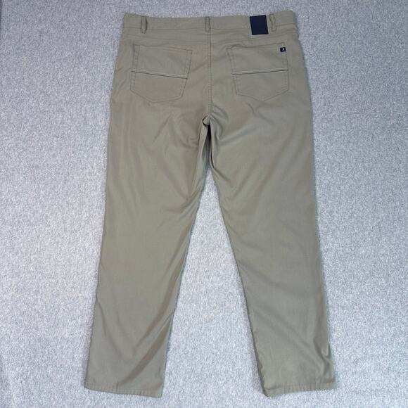 Live Forever Golf Performance Pants Men's 37X32 Green 5Pocket Lightweight Sporty - Picture 2 of 10